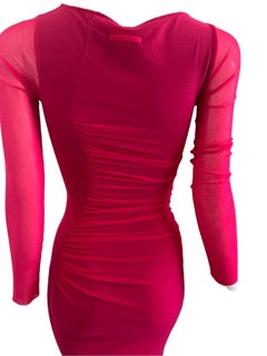 Jean Paul Gaultier Soleil Pink Mesh Bodycon