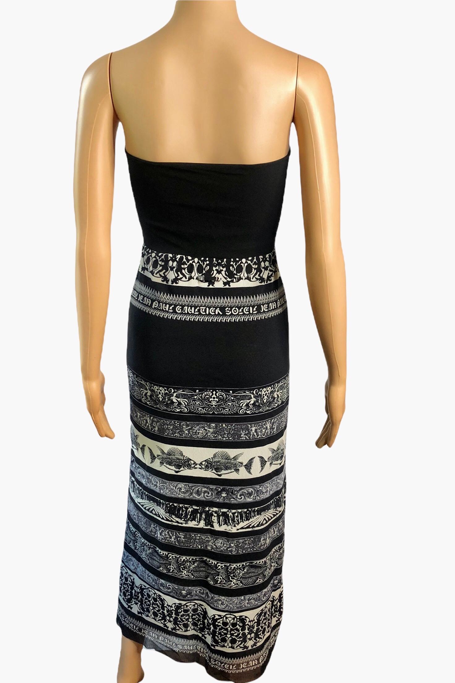 Jean Paul Gaultier Soleil Vintage Logo Semi-Sheer Bodycon Mesh Maxi Skirt Dress Size M

Please note this piece is very versatile and it could be worn as a strapless dress or a maxi skirt as shown in the photos.