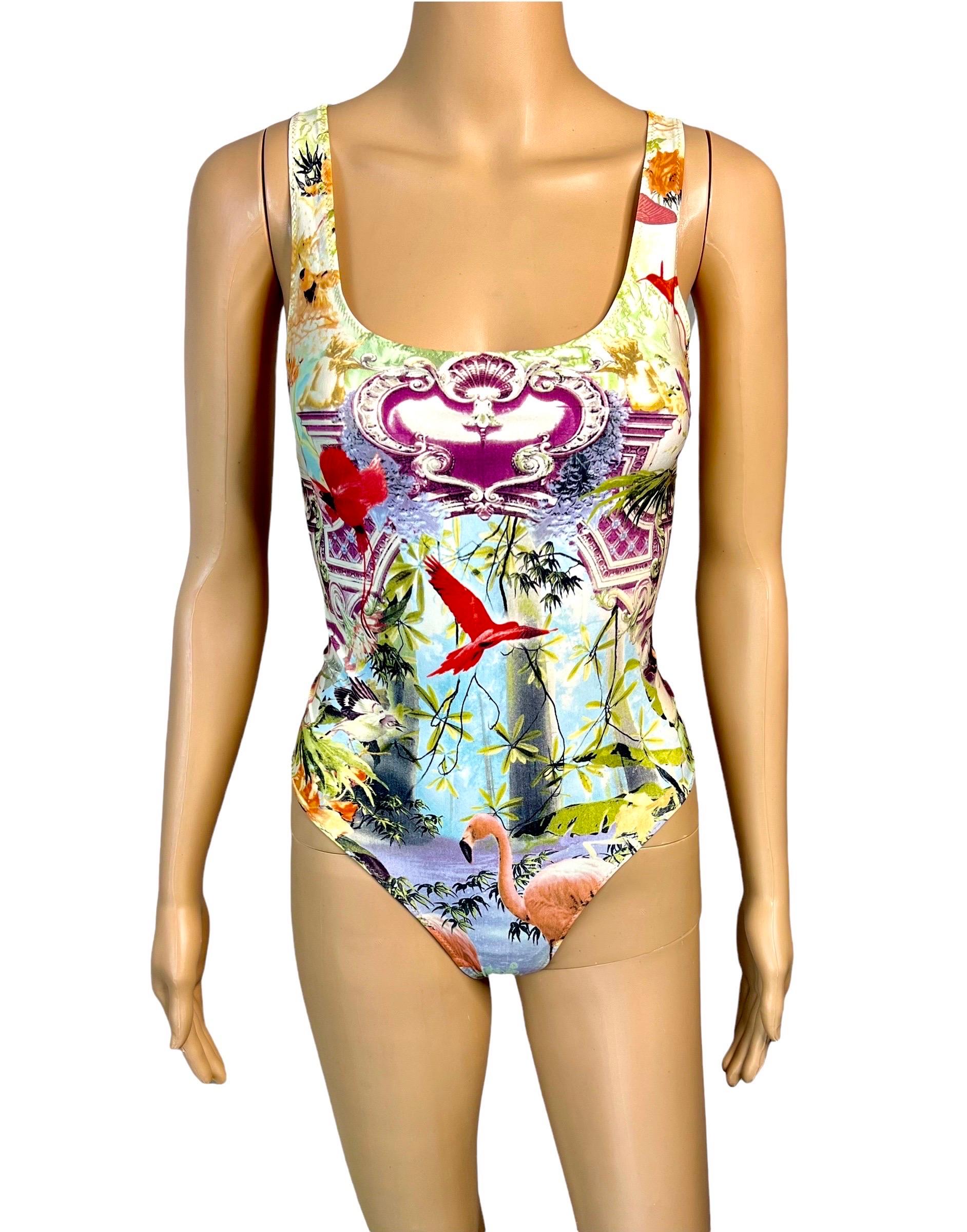 Jean Paul Gaultier Soleil S/S 1999 Flamingo Tropical Print Bodysuit One-Piece Swimwear Swimsuit 

Excellent Condition. Please note size tag has been removed.

