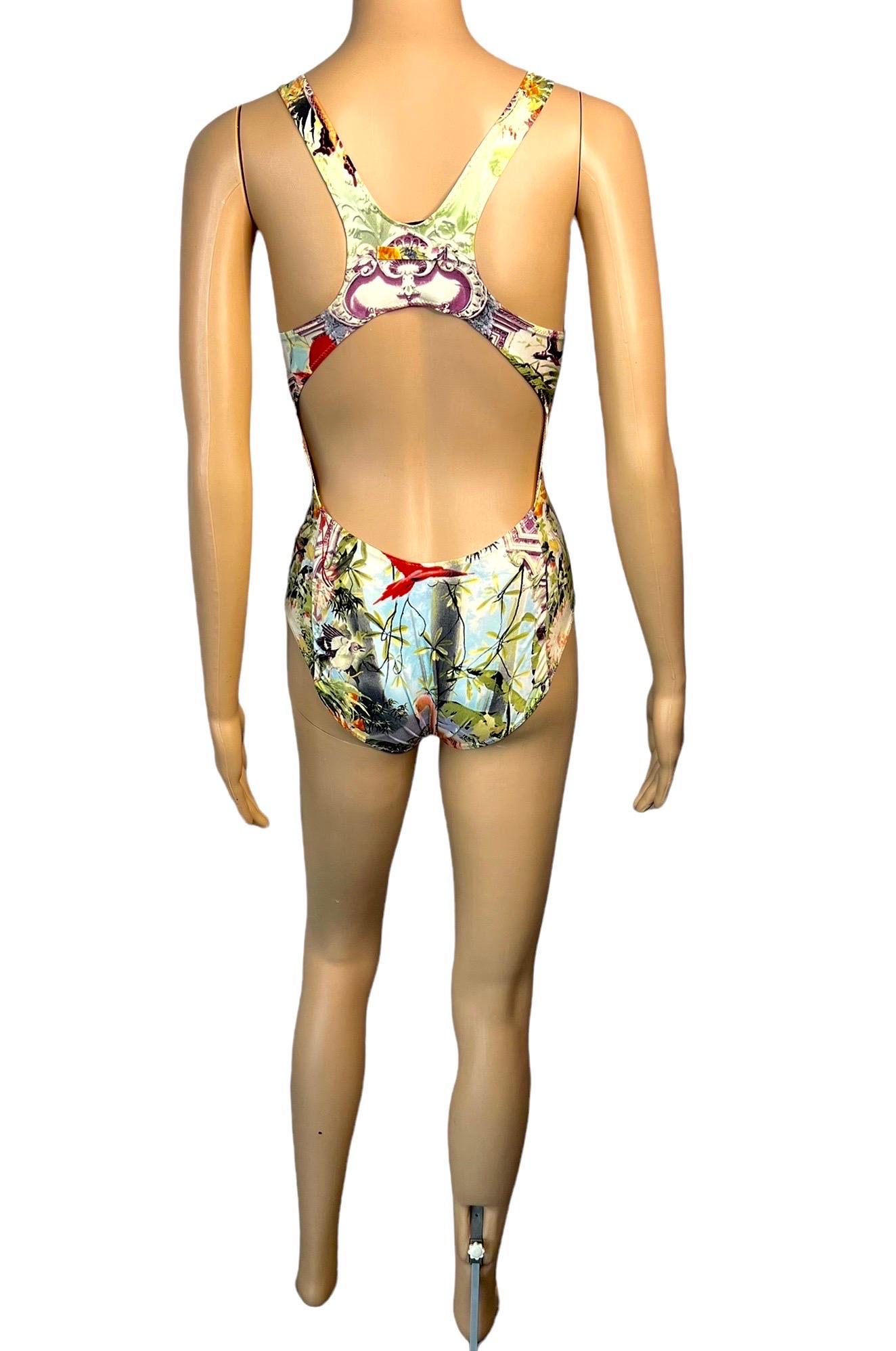 Maillot de bain de bain Jean Paul Gaultier Soleil Flamingo Tropical S/S 1999 en vente 3