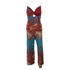 Jean Paul Gaultier Soleil S/S 1999 Sea World Life Print Top & Pants 2 Piece Set