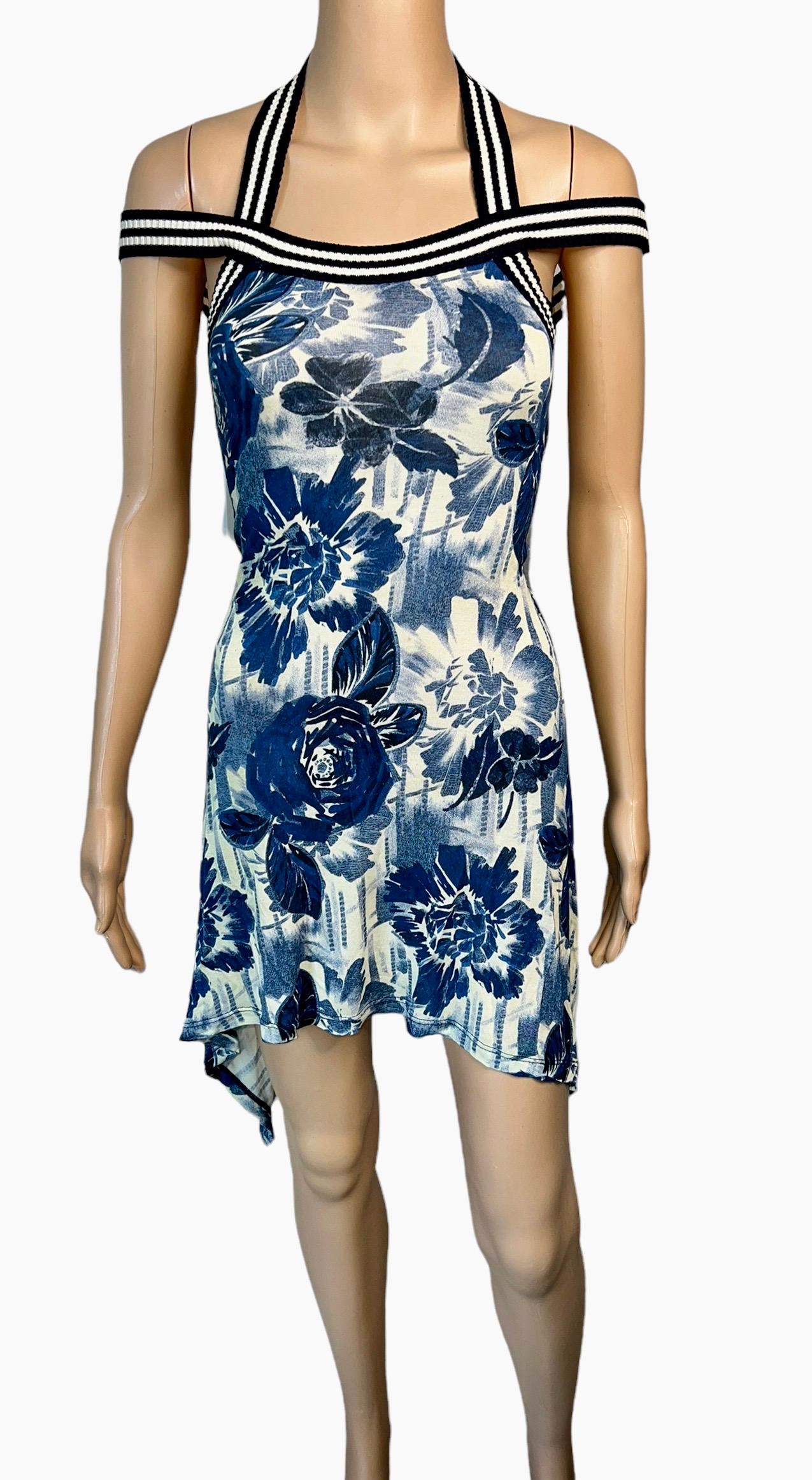 Jean Paul Gaultier Soleil S/S 2007 Mini robe à imprimé floral Taille XS