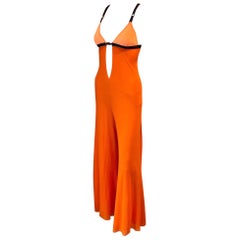 Jean Paul Gaultier Soleil Sheer Mesh Neoprene Bra Cutout Neon Romper Jumpsuit