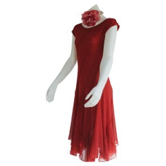 Jean Paul Gaultier Soleil Shift Dress Mesh Red 