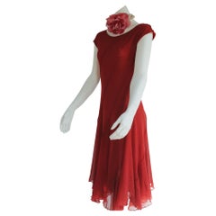 Jean Paul Gaultier Soleil Shift Dress Mesh Red