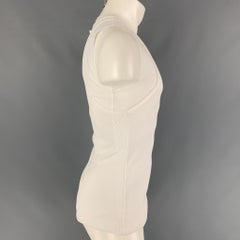 JEAN PAUL GAULTIER SOLEIL Size M White Mesh Polyamide Double Layer Tank Top