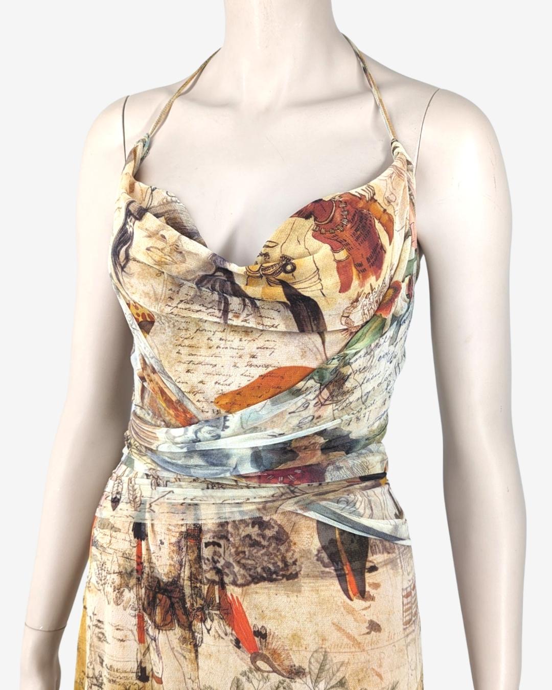 Jean Paul Gaultier Soleil Tribal Mesh Dress For Sale 6