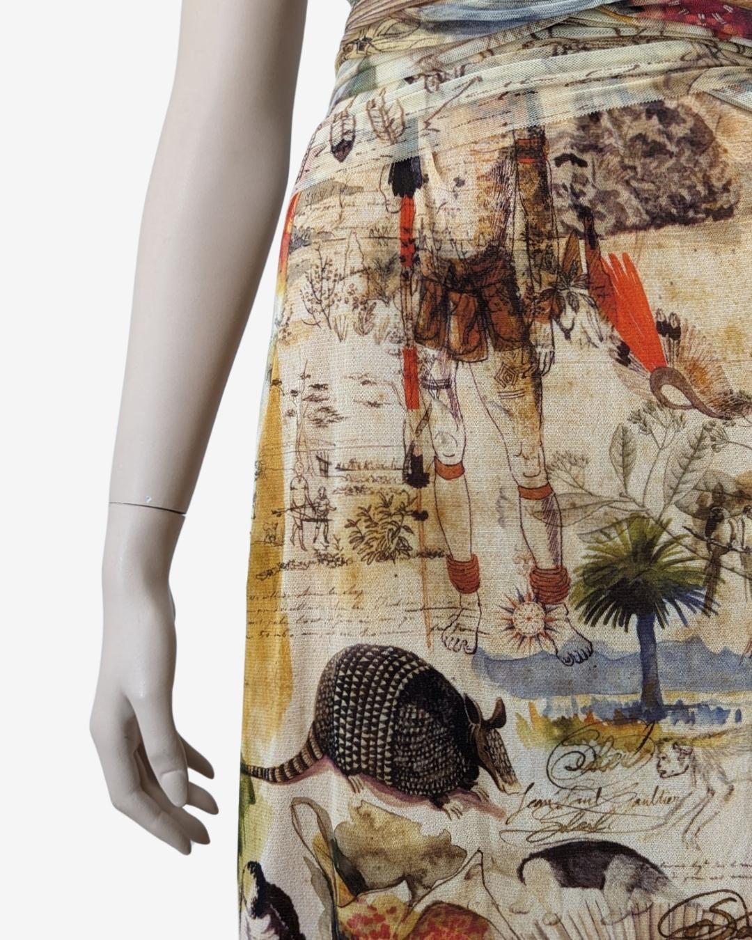 Jean Paul Gaultier Soleil Tribal Mesh Dress For Sale 10