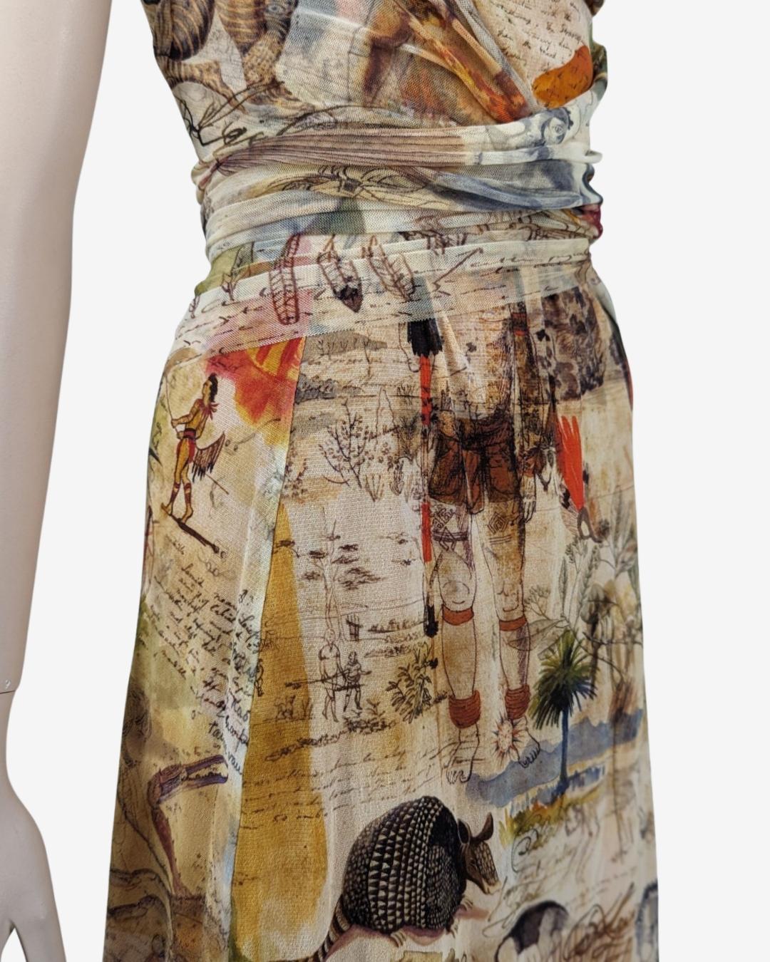 Jean Paul Gaultier Soleil Tribal Mesh Dress For Sale 11