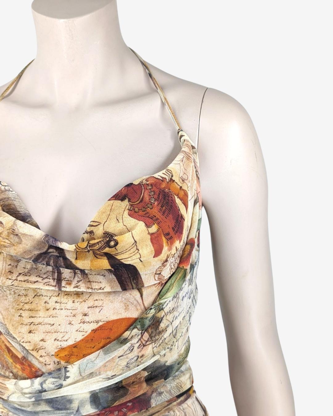 Jean Paul Gaultier Soleil Tribal Mesh Dress For Sale 3