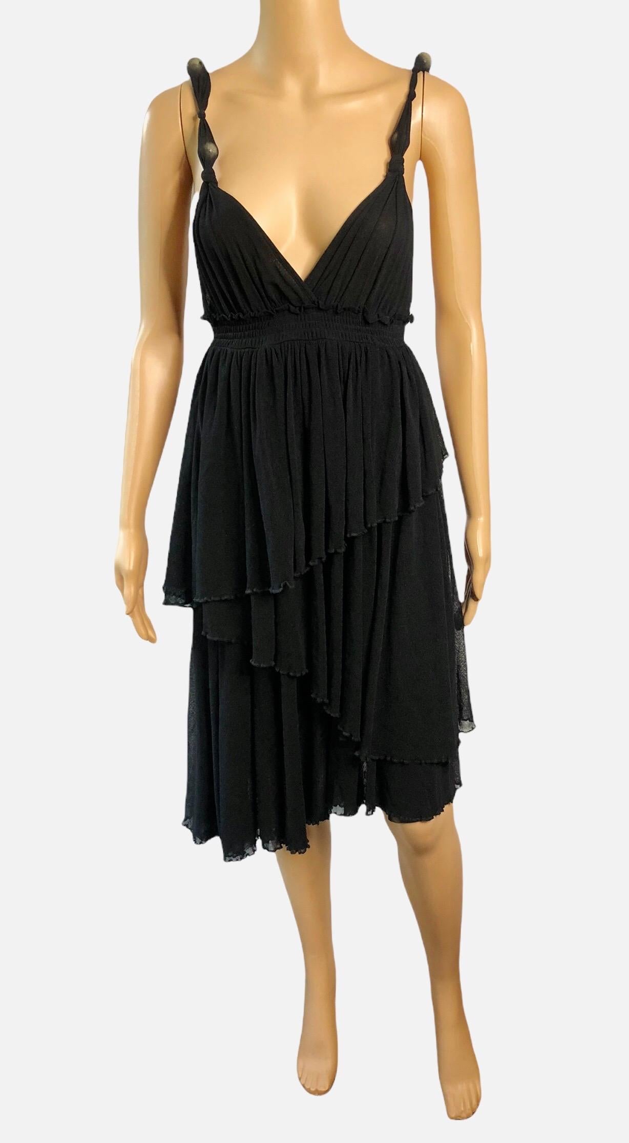 Jean Paul Gaultier Soleil Unworn Backless Semi Sheer Mesh Black Dress For Sale 3