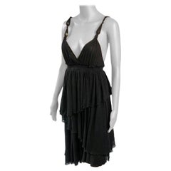 Jean Paul Gaultier Soleil Vestido negro de malla semitransparente sin espalda