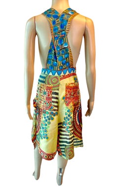 Jean Paul Gaultier Soleil Vintage African Beads Print Wrap Jumpsuit Romper