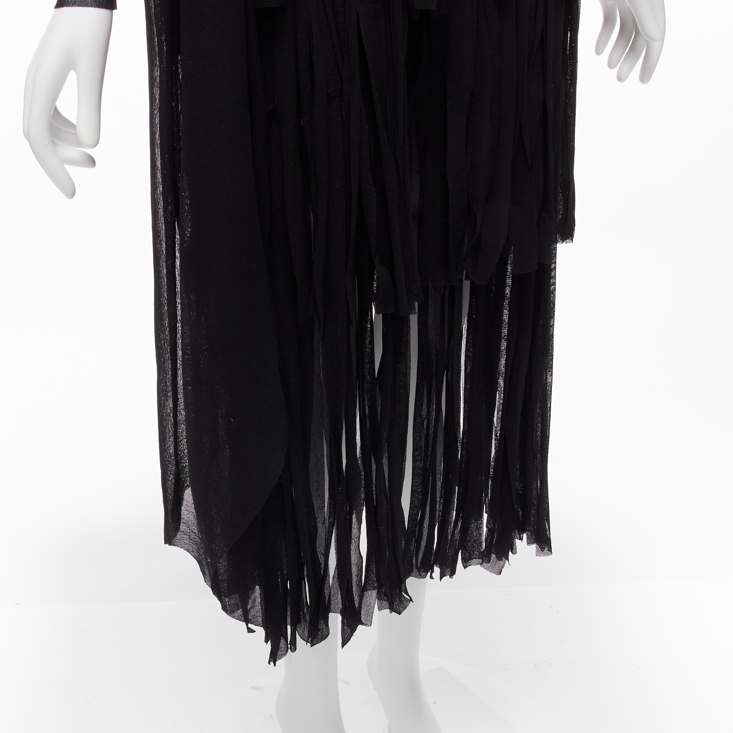 JEAN PAUL GAULTIER SOLEIL Vintage black fringed tulle tie belt flapper dress S
Reference: KELE/A00027
Brand: Jean Paul Gaultier
Collection: SOLEIL
Material: Tulle
Color: Black
Pattern: Solid
Closure: Self Tie
Lining: Black Fabric
Made in:
