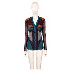 JEAN PAUL GAULTIER Cardigan Soleil Vintage Body Contour in rete Fuzzi, taglia M