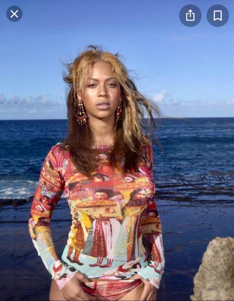 Jupe Jean Paul Gaultier Soleil Vintage - Imprimé Ethnique, Taille M, Occasion