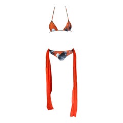 Jean Paul Gaultier Soleil Vintage Japanischer Koi Fisch Bikini Bademode Badeanzug