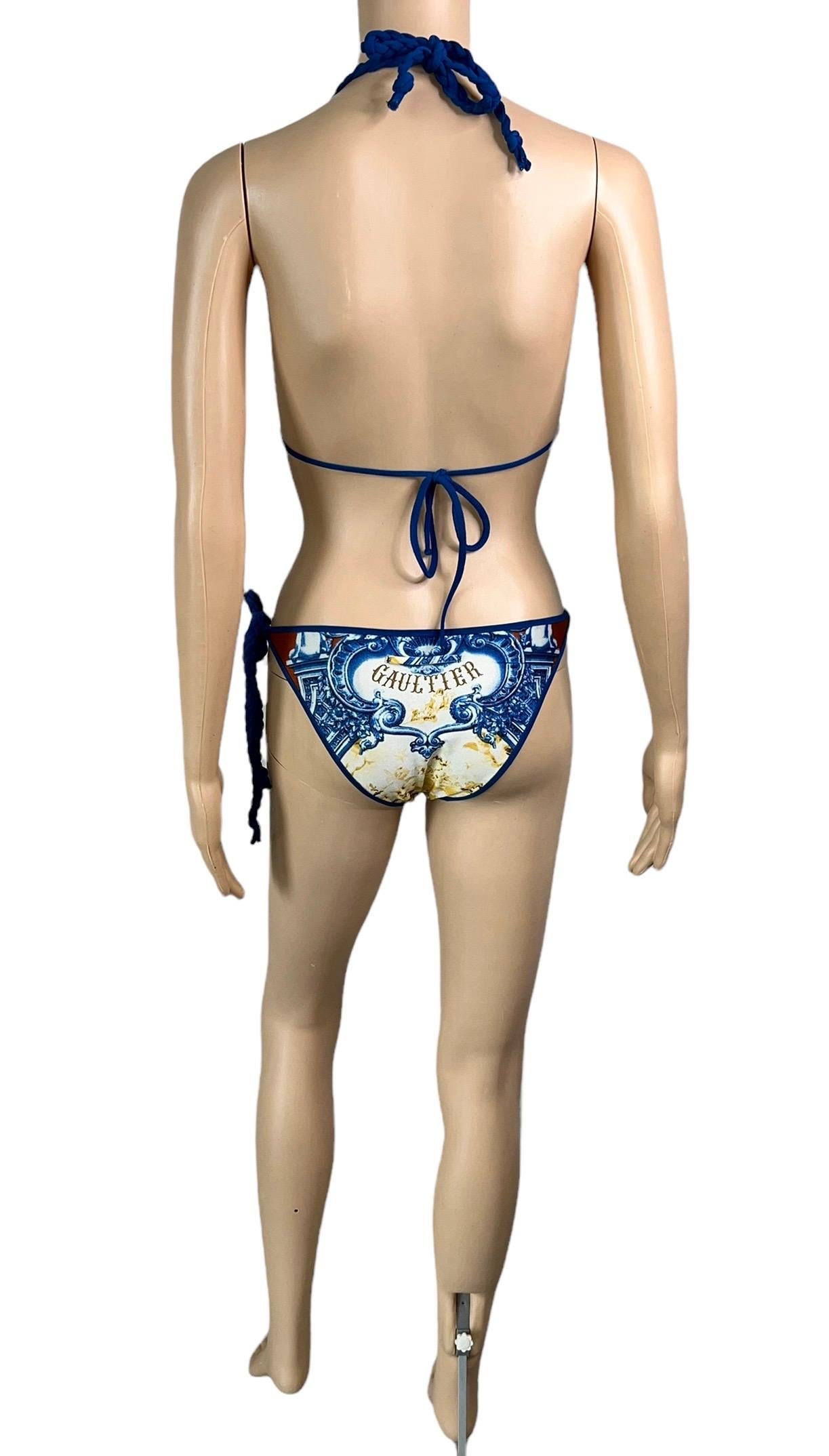 Jean Paul Gaultier Soleil S/S 2008 Vintage Logo Bikini Swimwear Swimsuit 5