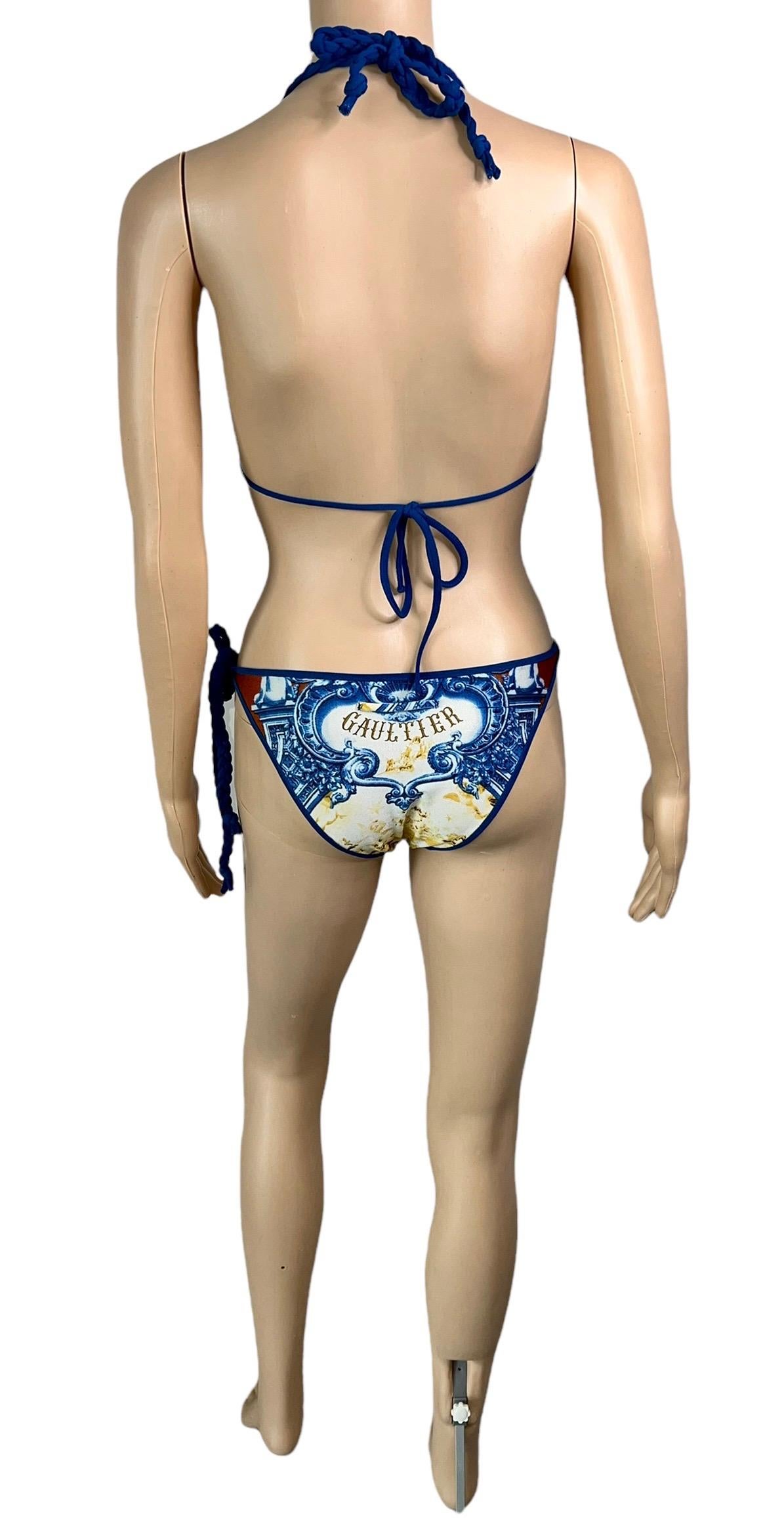 Jean Paul Gaultier Soleil S/S 2008 Vintage Logo Bikini Swimwear Swimsuit 8