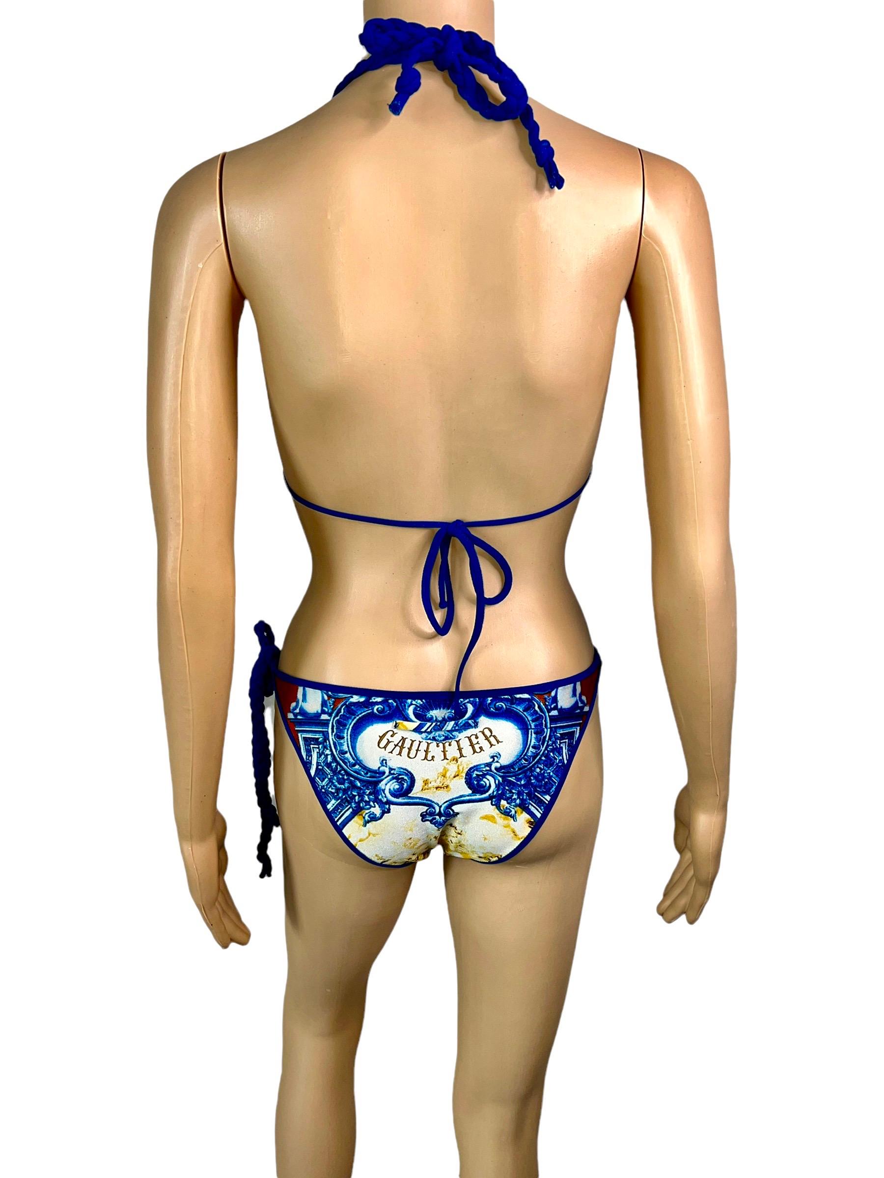 Jean Paul Gaultier Soleil S/S 2008 Vintage Logo Bikini Swimwear Swimsuit 3