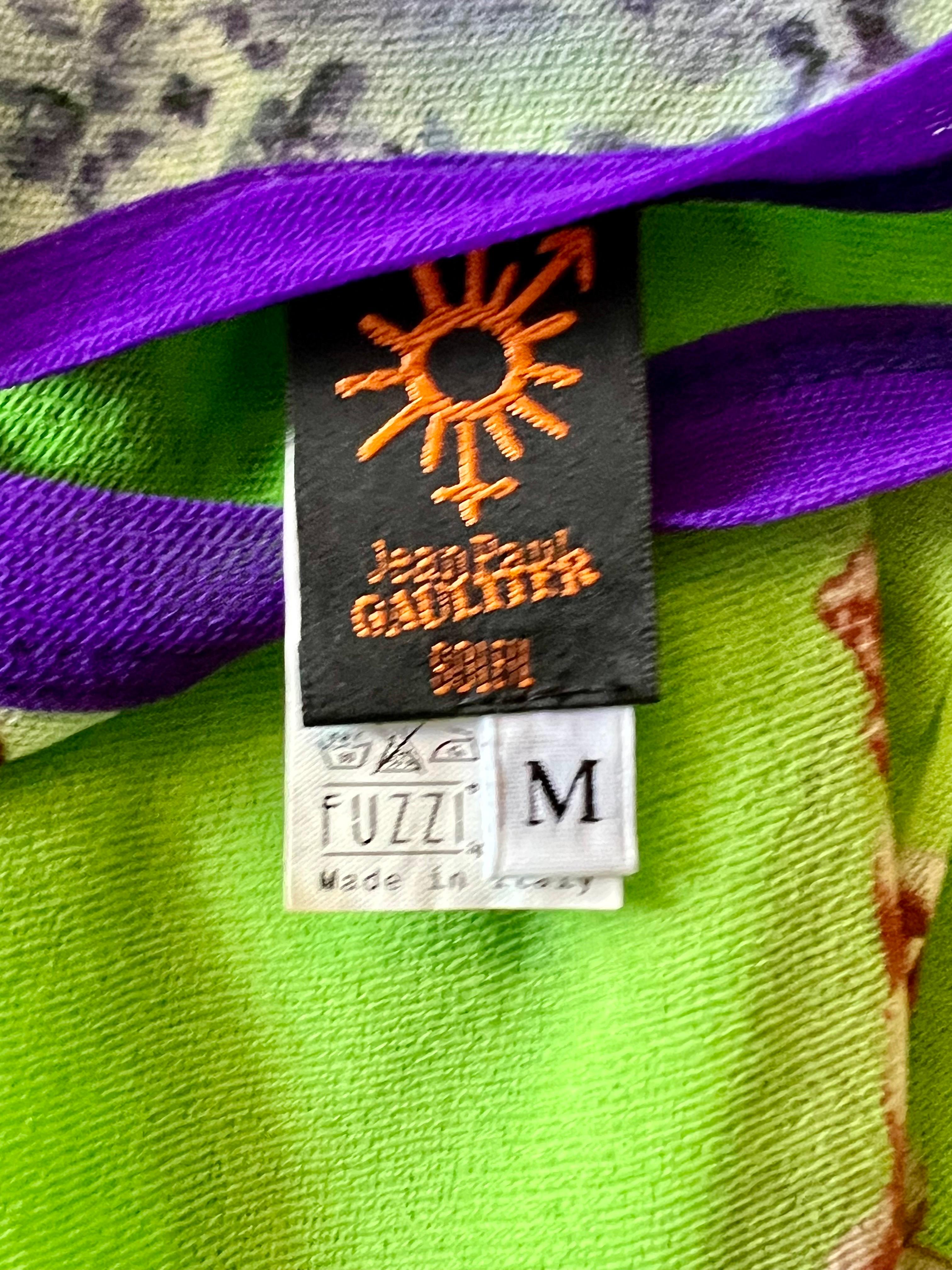 Jean Paul Gaultier Soleil - Robe longue moulante en maille avec logo vintage, printemps-t 2008 en vente 1