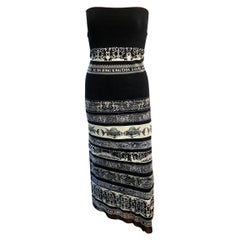 Jean Paul Gaultier Soleil Vintage Logo Semi-Sheer Mesh Maxi Skirt Dress