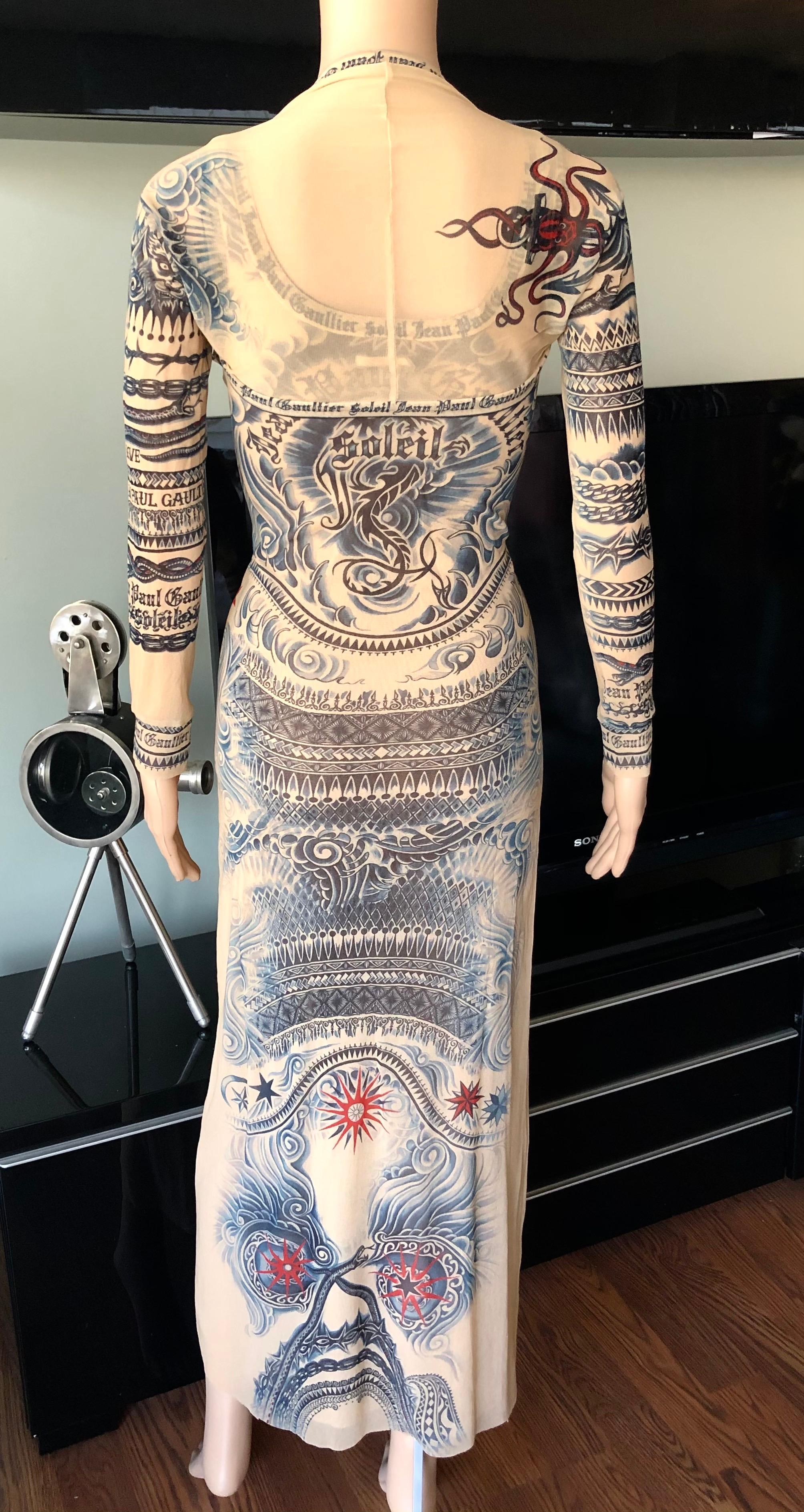 jean paul gaultier tattoo dress