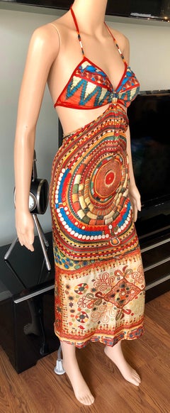 Jean Paul Gaultier Soleil Cutout Open Back Silk Dress