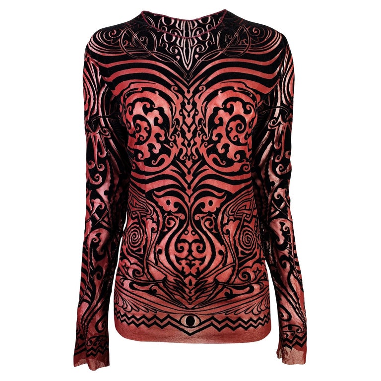 Jean-Paul Gaultier Spring 1996 RTW Tribal Mesh Top at 1stDibs 