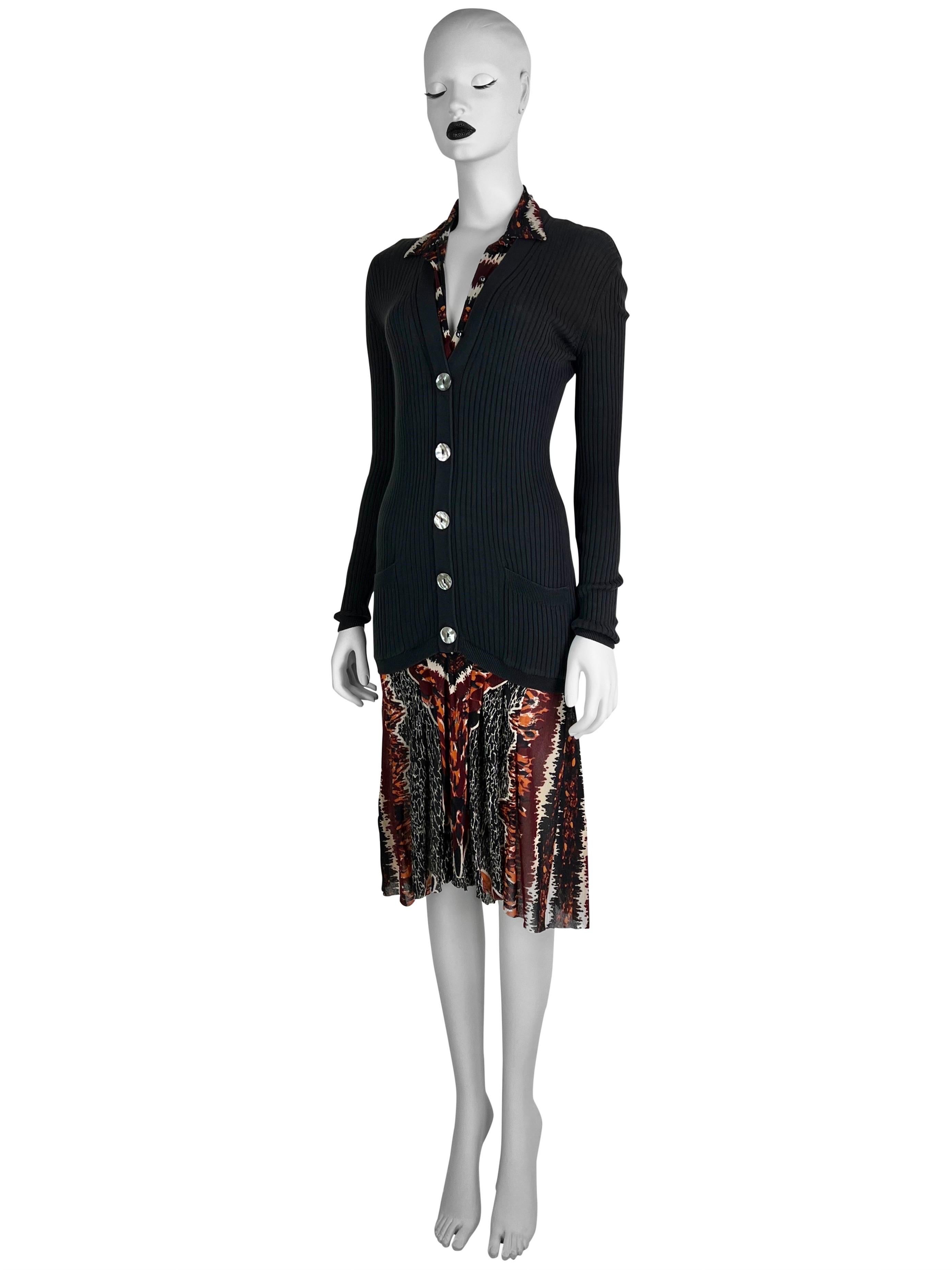 Black Jean-Paul Gaultier Spring 1997 Runway Cardigan-Dress For Sale