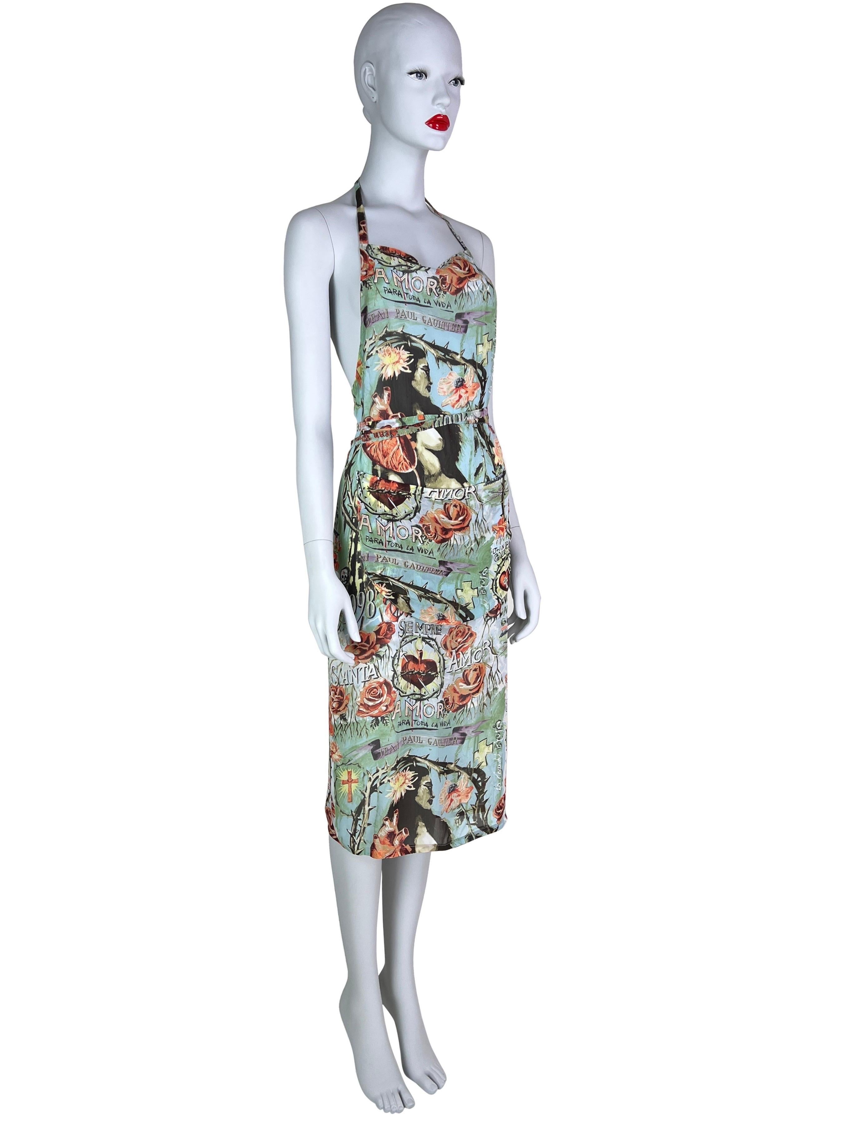 Women's or Men's Jean-Paul Gaultier Spring 1998 Frida Kahlo Apron Dress For Sale