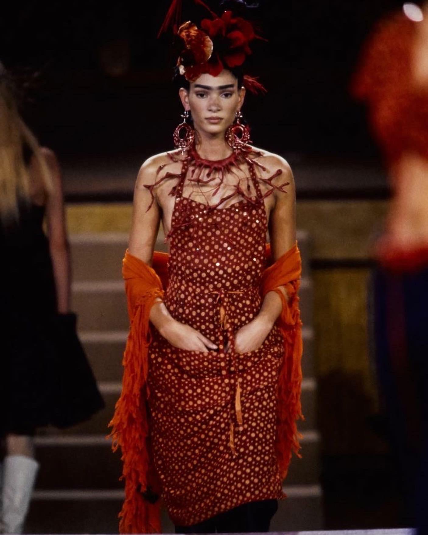 Jean-Paul Gaultier Spring 1998 Frida Kahlo Apron Dress For Sale 5