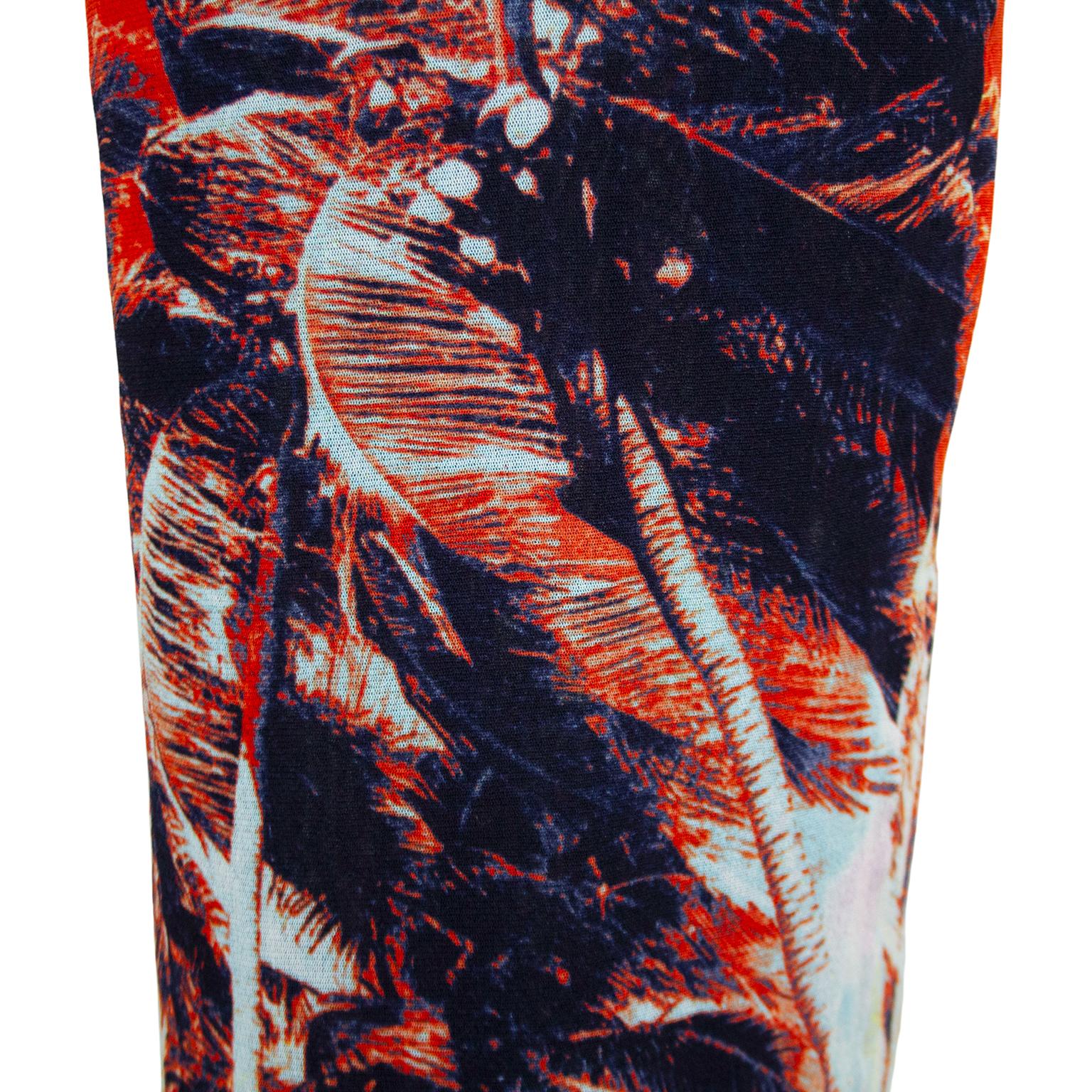 Jean Paul Gaultier Spring 2000 Strapless Mesh Printed Dress  3