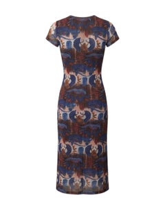 Jean Paul Gaultier Spring/Summer 1997 Eye of Horus Egyptian Print Mesh Dress