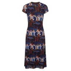 Jean Paul Gaultier Spring/Summer 1997 Eye of Horus Egyptian Print Mesh Dress