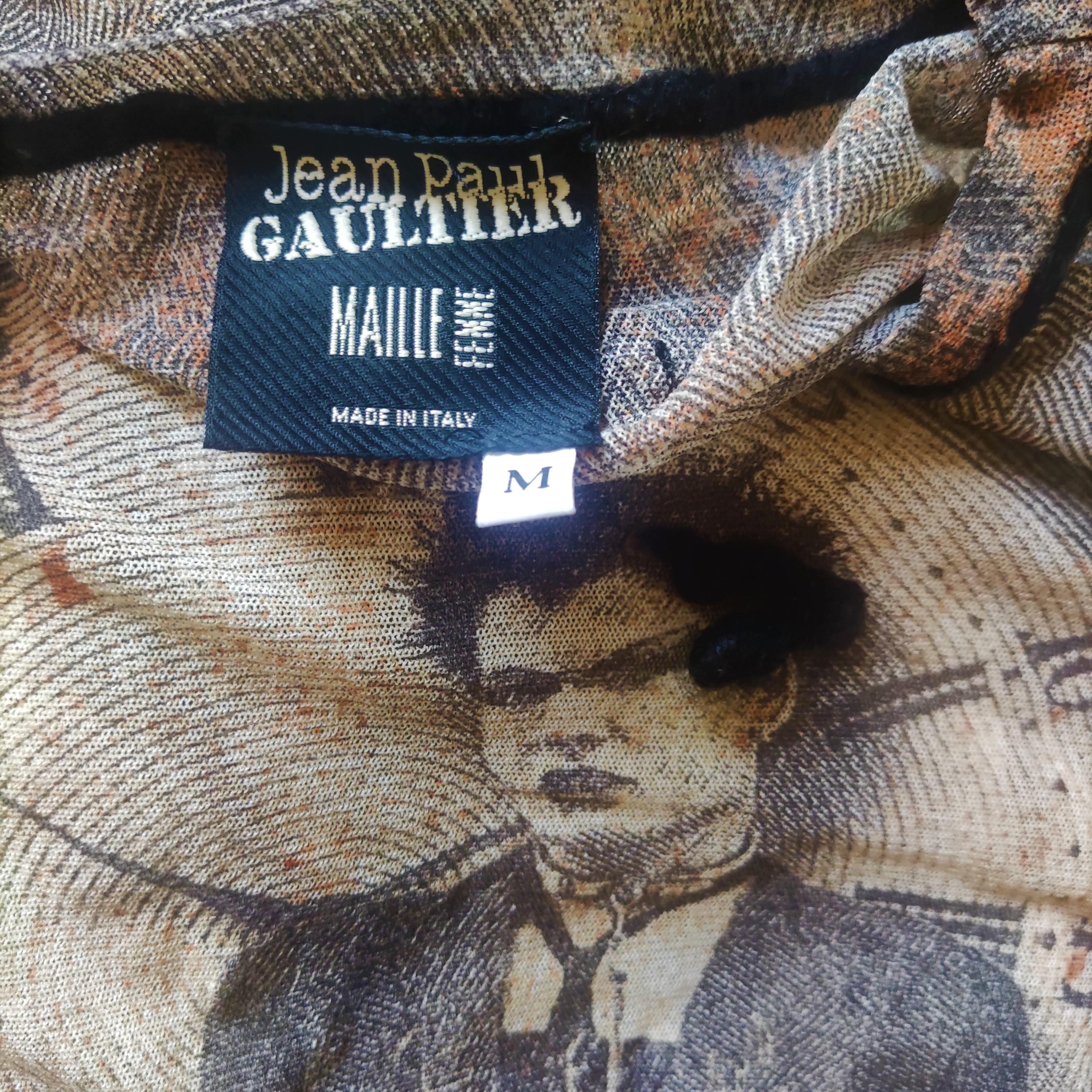 Jean Paul Gaultier Spy Secret Agent Timetraveller Vintage Mesh Top Tee T-shirt For Sale 3