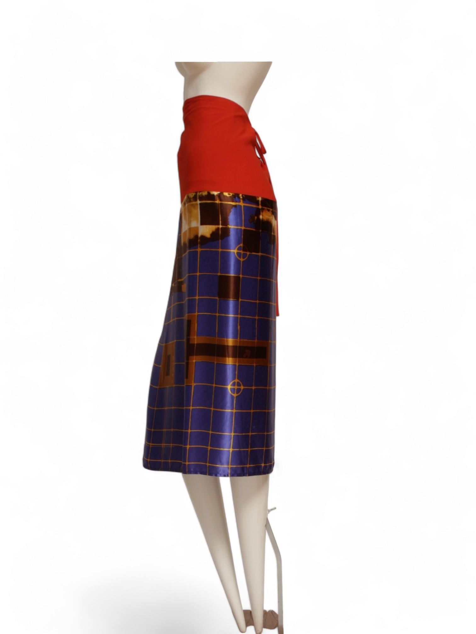 Jean Paul Gaultier SS 1996 Cyberbaba patchwork x-ray wrap shirt dress.

Onesize
Measurements; Measurements; Total Width 58