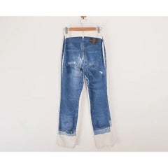 Jean Paul Gaultier SS 1997 Trompe-L'œil Vintage High waisted Pattern Jeans