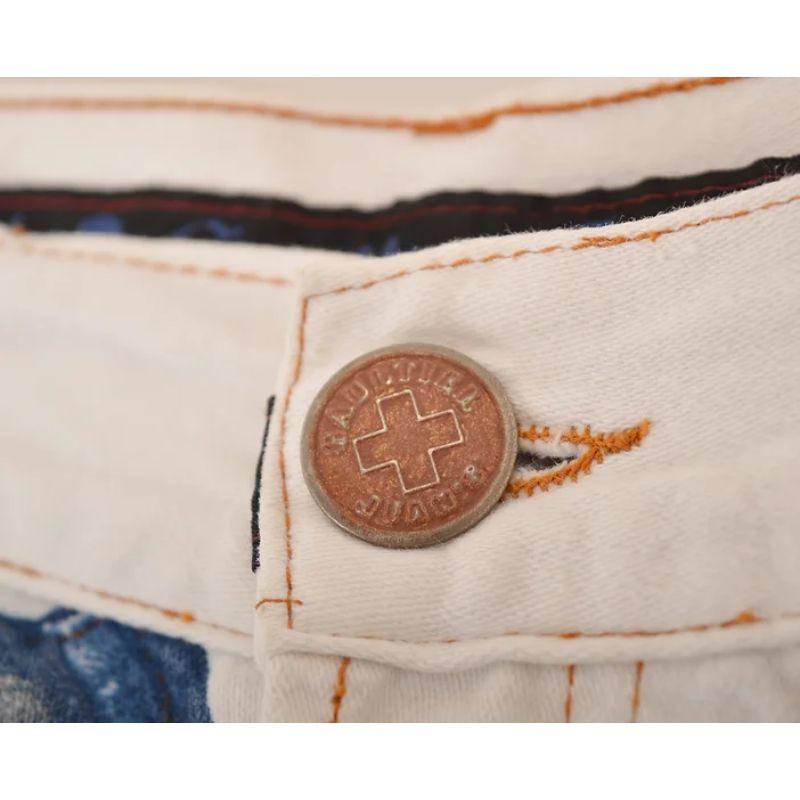 Jean Paul Gaultier SS 1997 Trompe-L'œil Vintage Jeans mit hoher Taille und Muster im Angebot 2