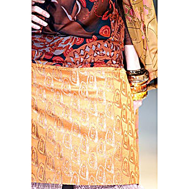 Jean Paul Gaultier SS-2002 Silk and Rayon Print Skirt 5