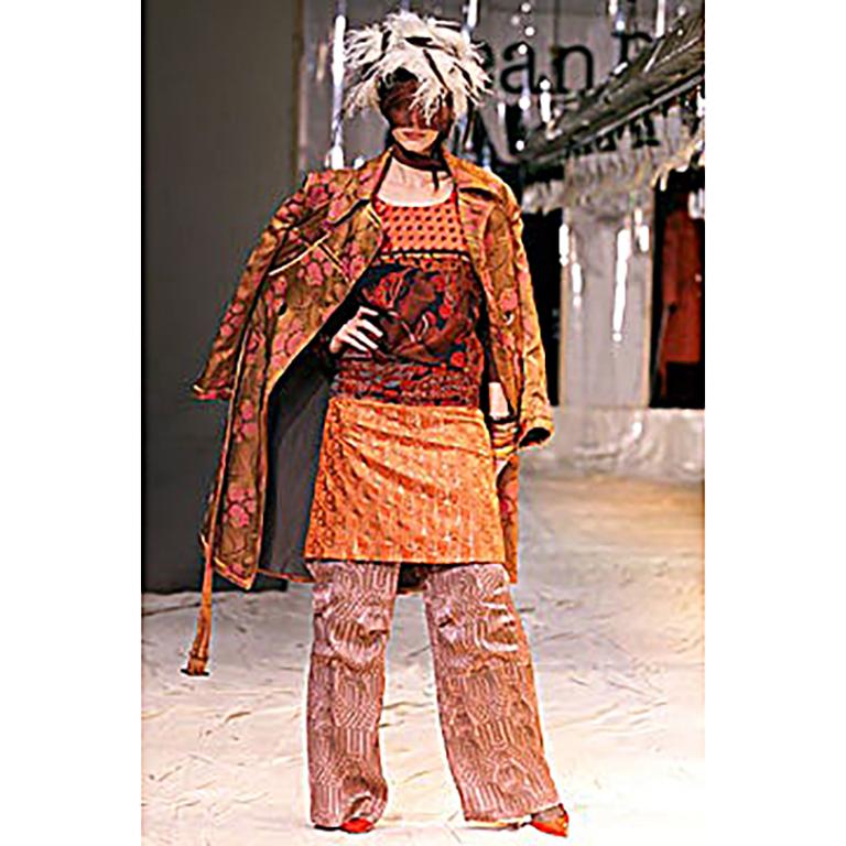 Jean Paul Gaultier SS-2002 Silk and Rayon Print Skirt 3