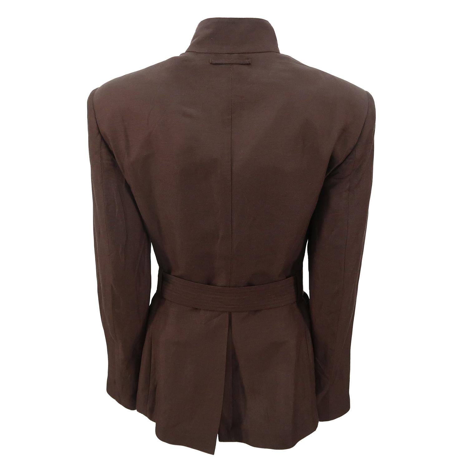 Jean Paul Gaultier SS-2003 Silk Linen Officer’s Jacket In Excellent Condition In Brussels, BE