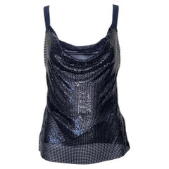 Jean Paul Gaultier SS 2009 Top negro de punto y malla de cota de malla