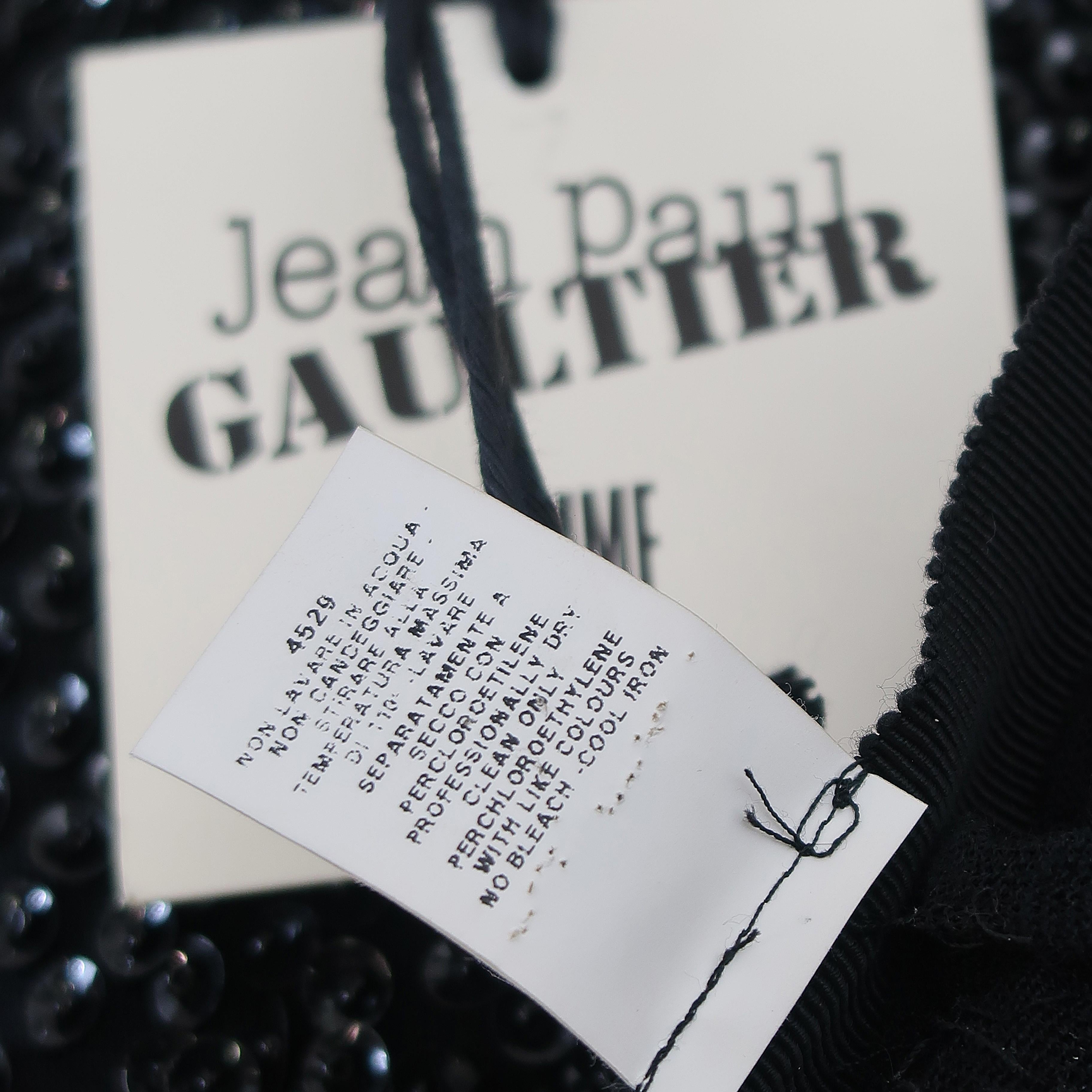 Jean-Paul Gaultier - Pantalon en laine brodé de sequins, printemps-été 2003 en vente 2