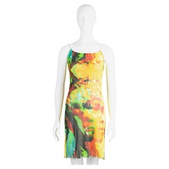 Jean Paul Gaultier SS2000 Love Boat Tahitian Print Slip Dress Size M