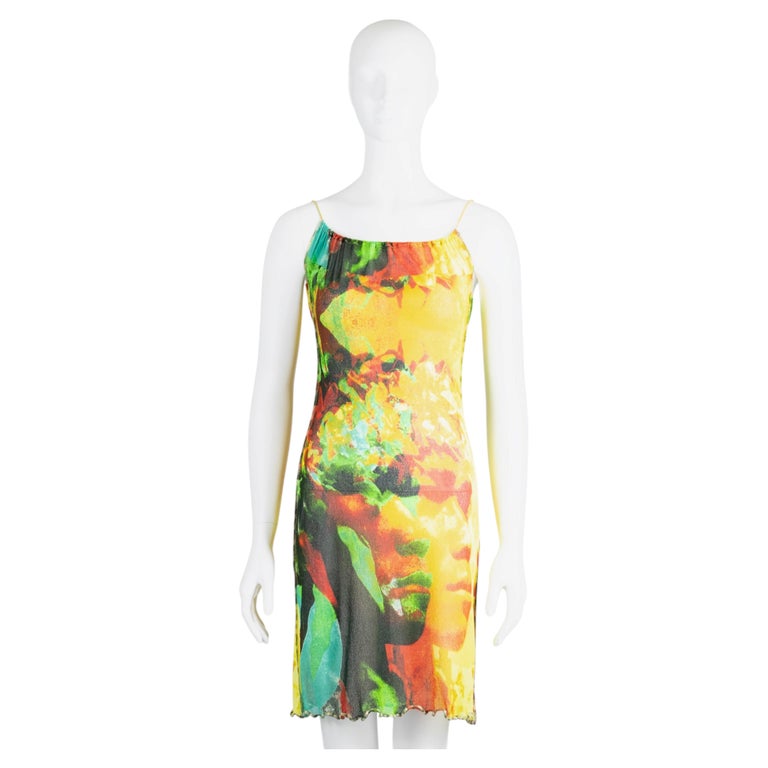 Jean Paul Gaultier SS2000 Love Boat Tahitian Print Slip Dress Talla M en  venta en 1stDibs Espaa