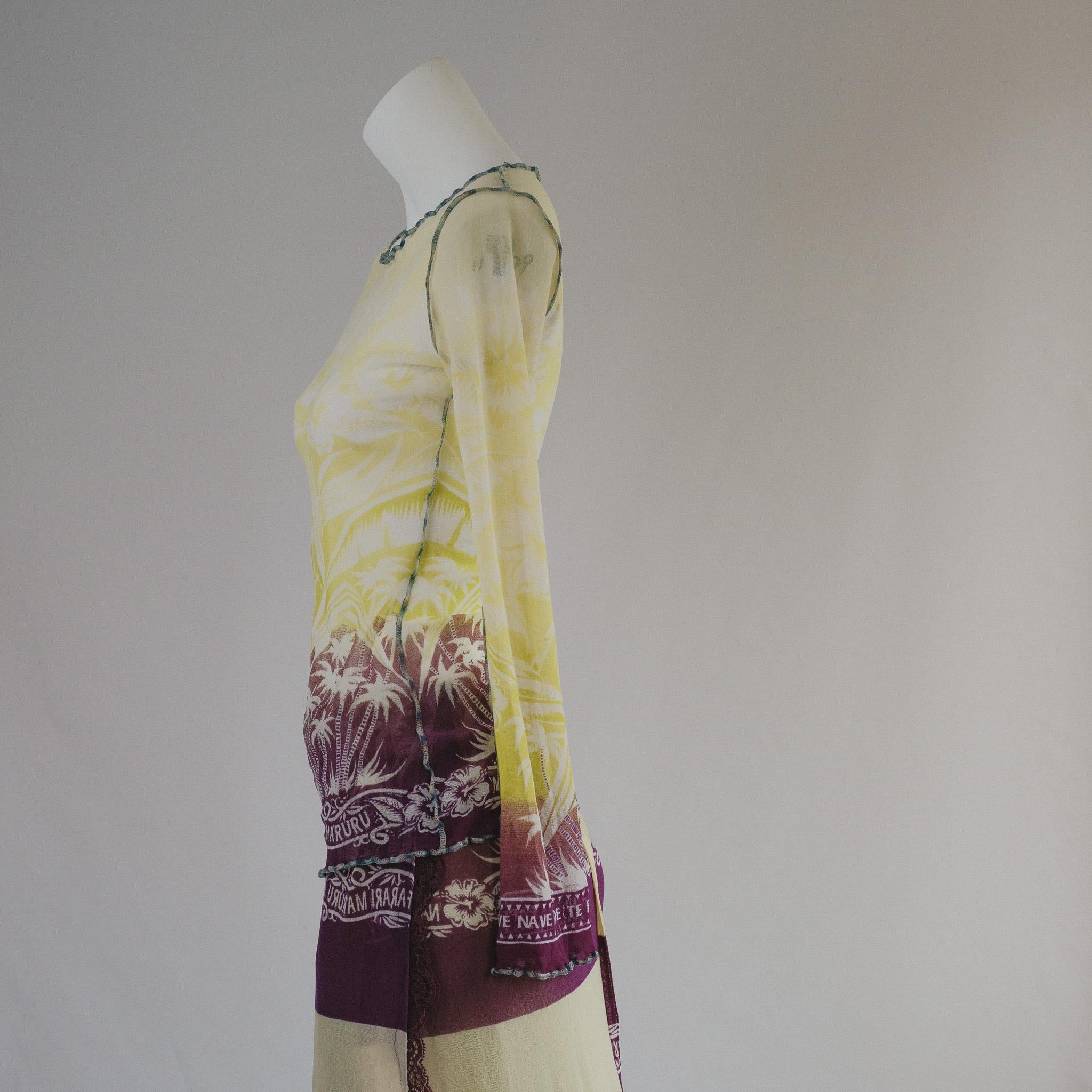 Women's or Men's Jean Paul Gaultier  SS2001  Mesh Skirt set co ord ensemble OSFM  For Sale