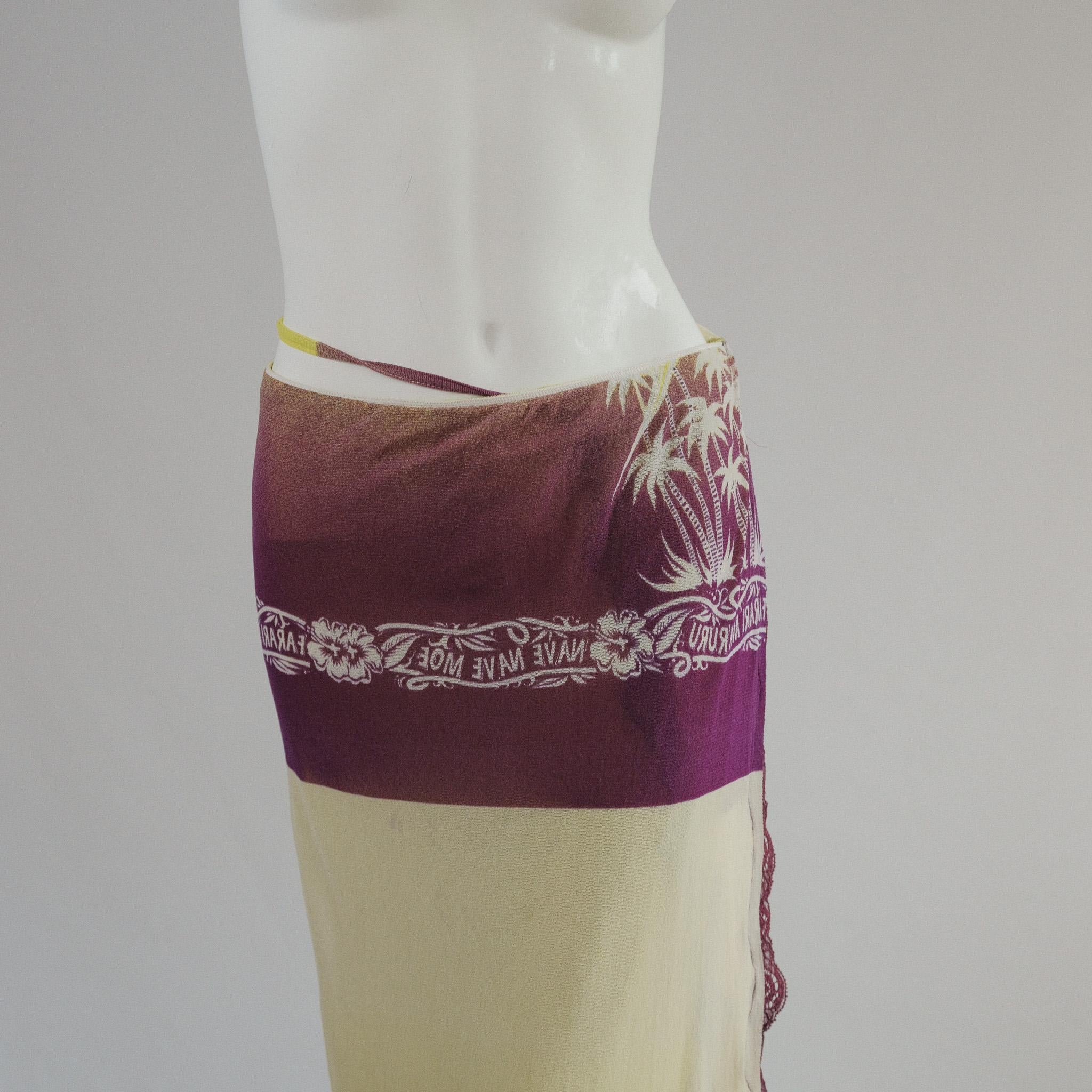 Jean Paul Gaultier  SS2001  Mesh Skirt set co ord ensemble OSFM  For Sale 1