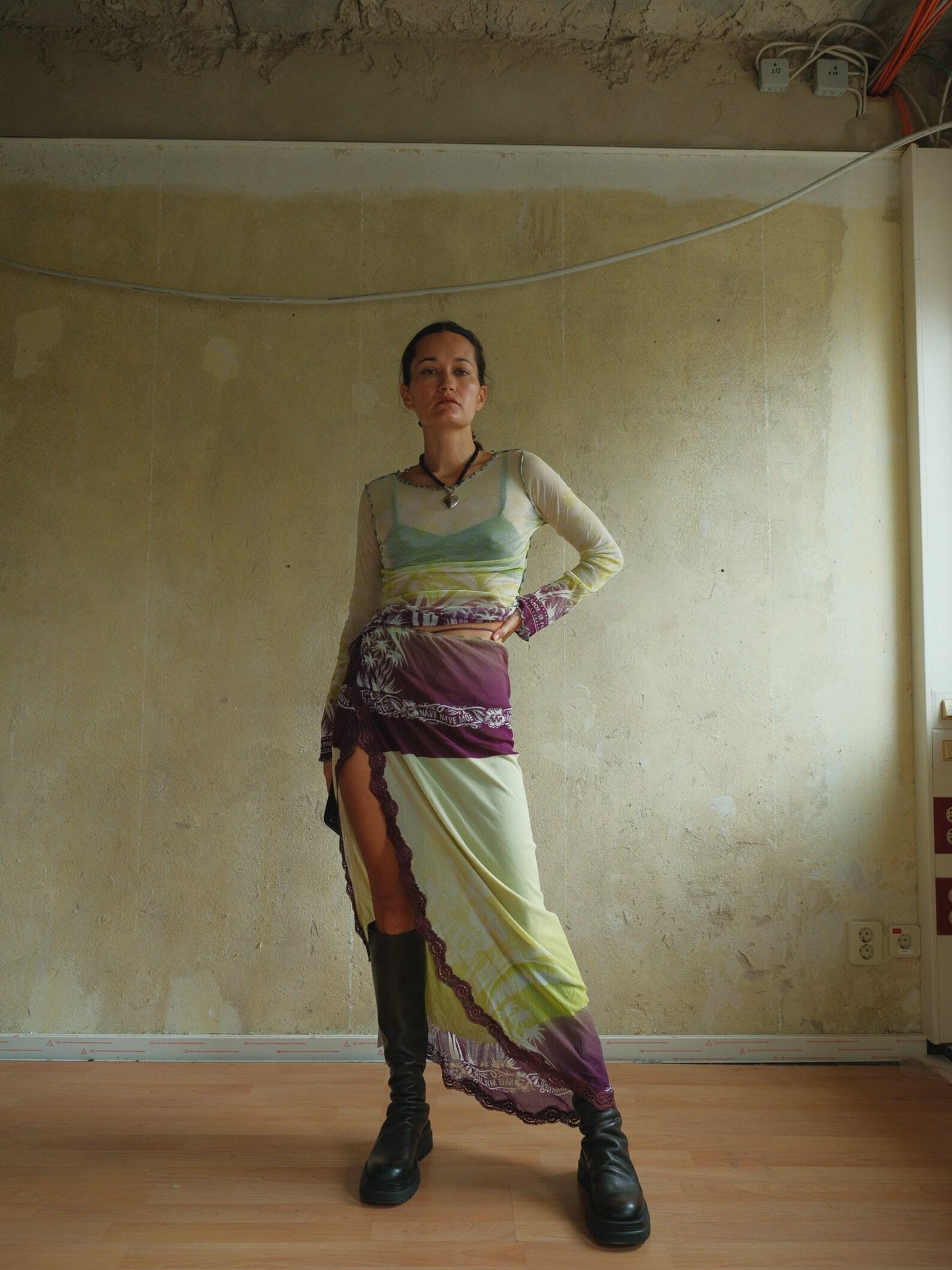 Jean Paul Gaultier  SS2001  Mesh Skirt set co ord ensemble OSFM  For Sale 3