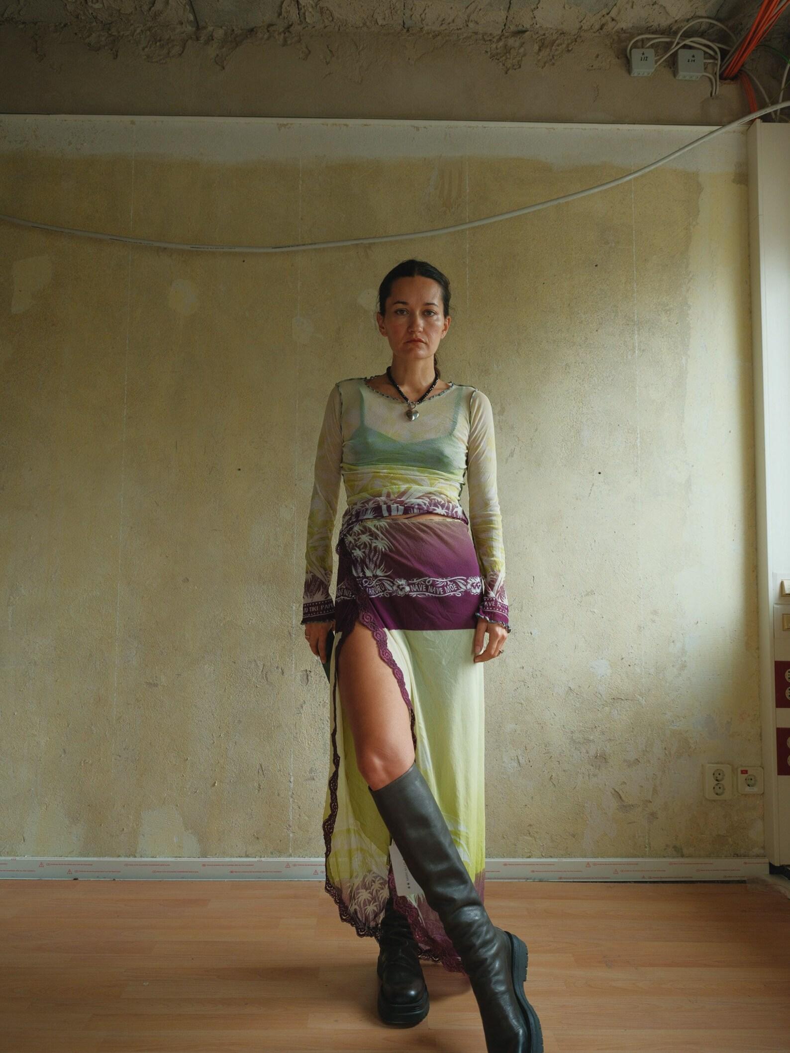Jean Paul Gaultier  SS2001  Mesh Skirt set co ord ensemble OSFM  For Sale 4